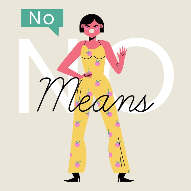 Free vector no means no concept