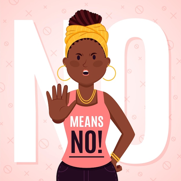 Free vector no means no illustration style
