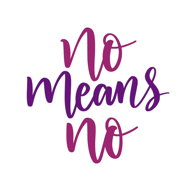 Free vector no means no lettering