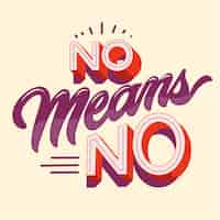 Free vector no means no lettering