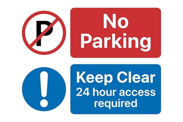 Free vector no parking and keep clear