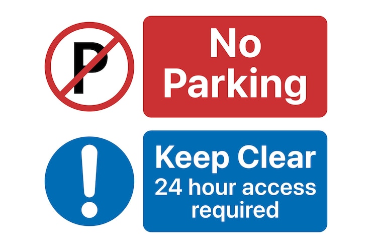 Free Vector no parking and keep clear