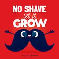 Free vector no shave let it grow movember