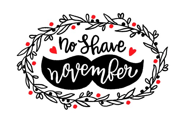 No shave movember lettering background