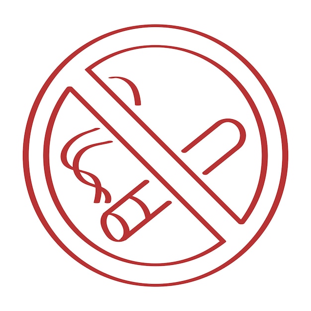 Free vector no smoking hand drawn sign