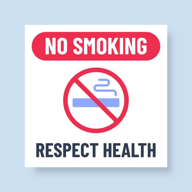 Дизайн шаблона "Не курить"