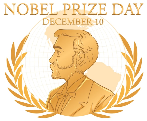 Free vector nobel prize day banner design