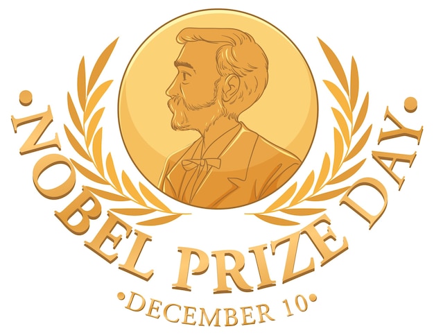 Бесплатное векторное изображение Дизайн баннера ко дню нобелевской премии