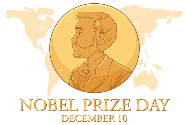 Free vector nobel prize day banner design