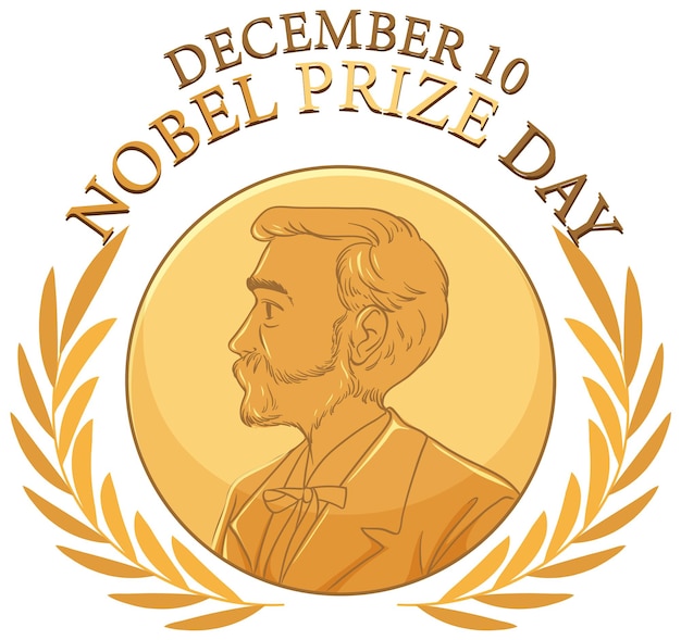 Free vector nobel prize day banner design