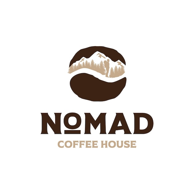 Nomad coffee logo design template