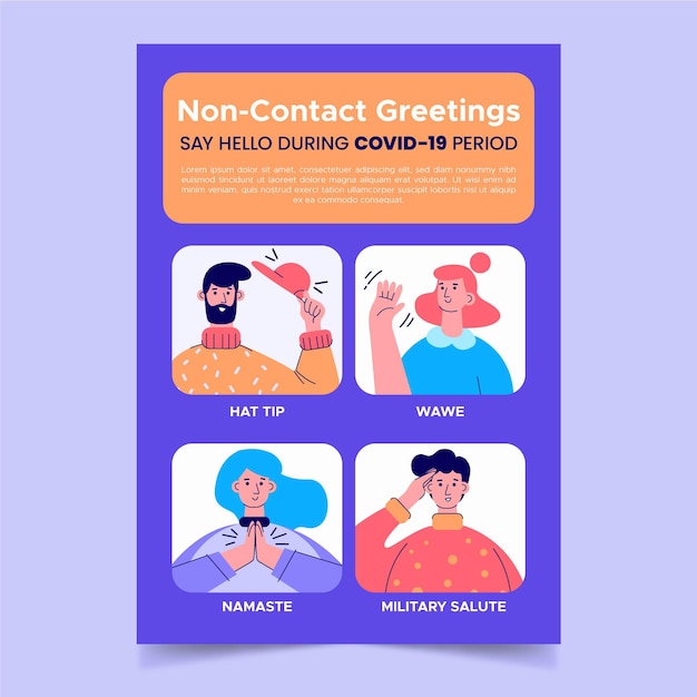 Free vector non-contact greetings concept