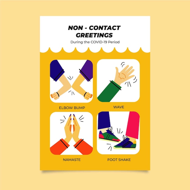 Non-contact greetings poster