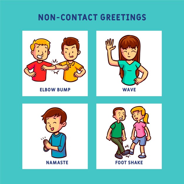 Non-contact greetings prevention concept
