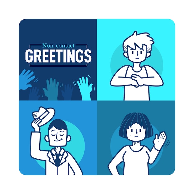 Non-contact greetings