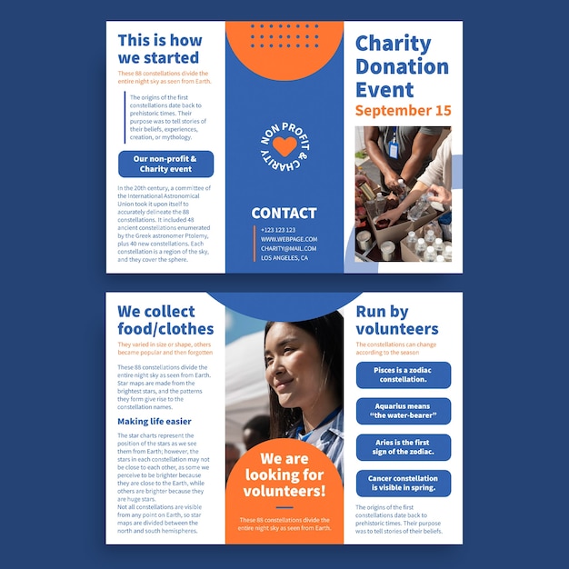 Non-profit brochure template design