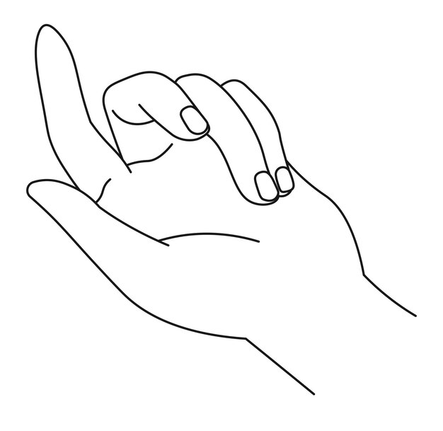 Free Vector Hands Collection With Different Poses In Hand Drawn Style