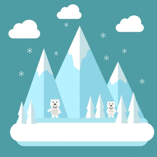 Free vector north pole background design