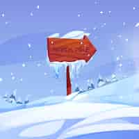 Free vector north pole direction illustrated