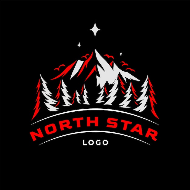 Шаблон логотипа северной звезды