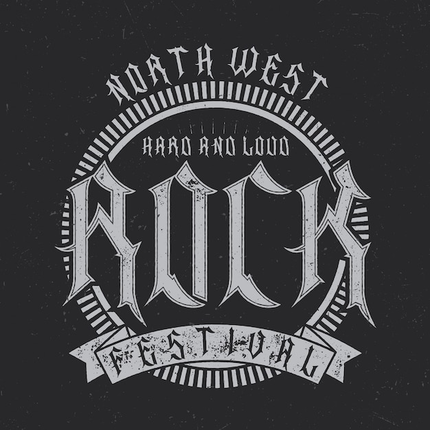 North west rock festival typography, t-shirt graphics