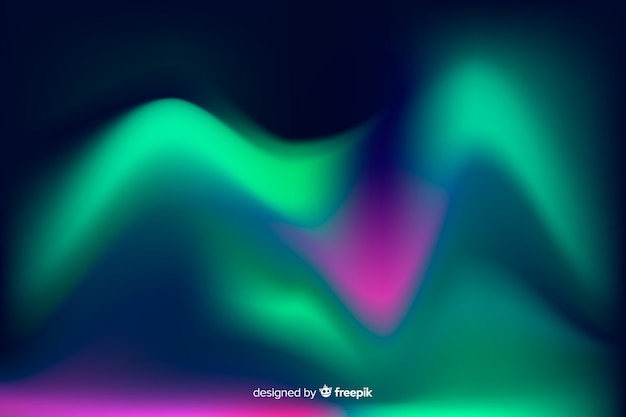 Free vector northern lights background in gradient shades