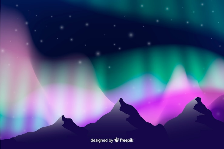 무료 Vector 오로라 배경