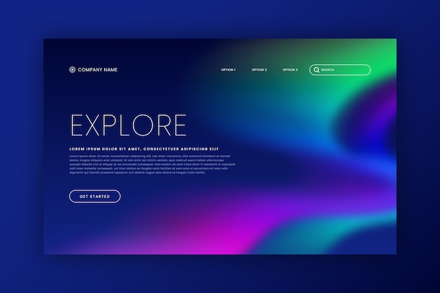 Northern lights landing page template