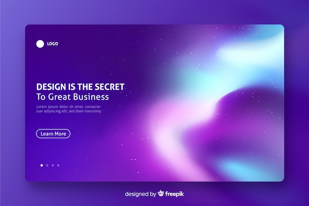 Northern lights landing page template