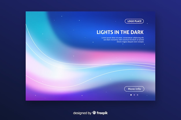 Northern lights landing page template