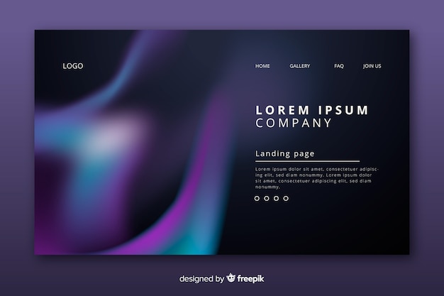 Free vector northern lights landing page