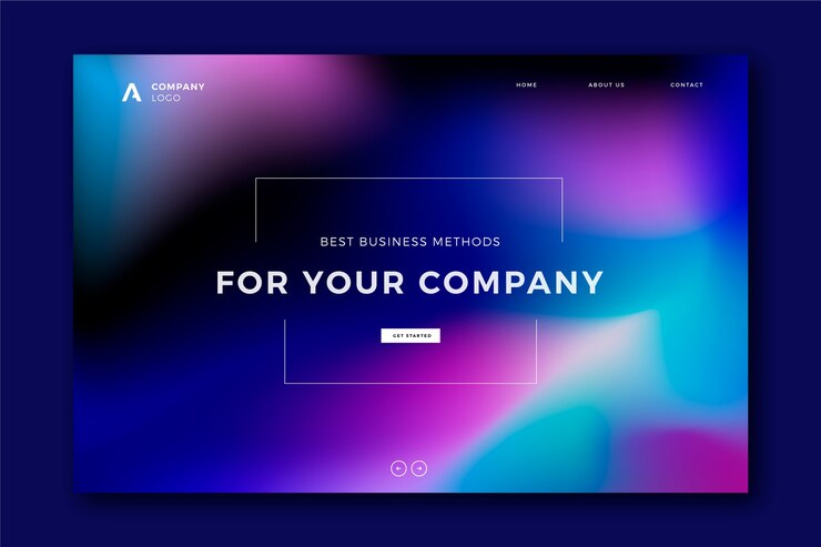 Free Vector northern lights landing page
