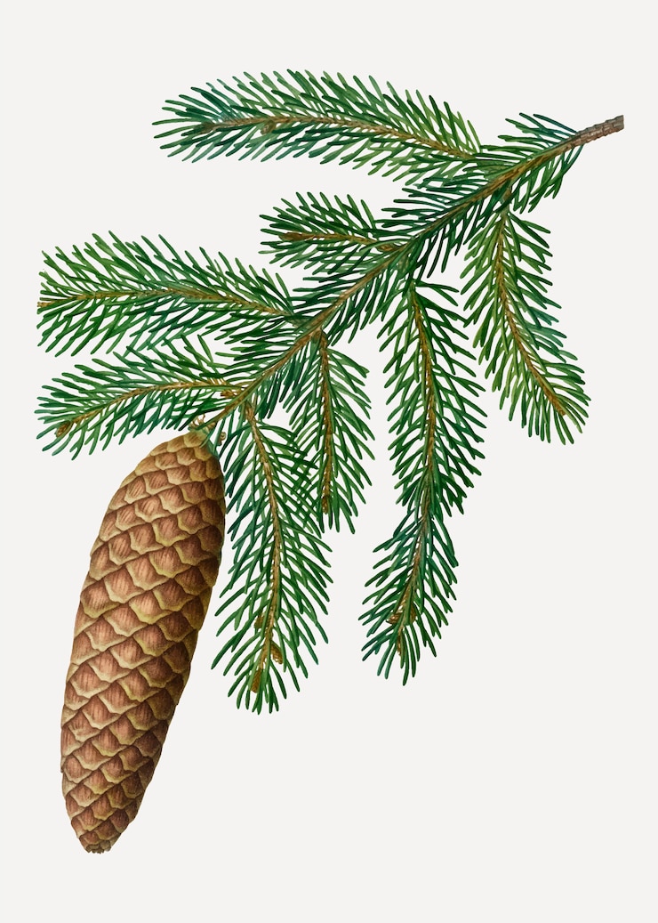 Free Vector norwegian spruce tree