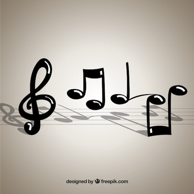 Notas de fondo musicales