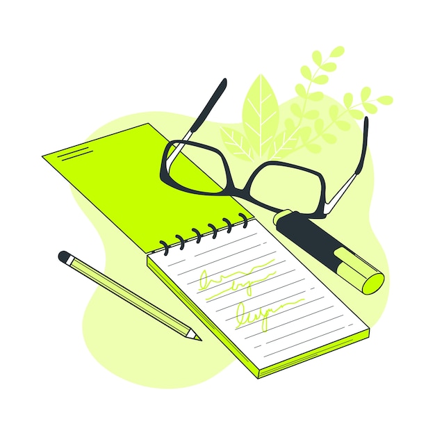 Free vector notebook concept illustration