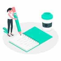 Free vector notebook concept illustration