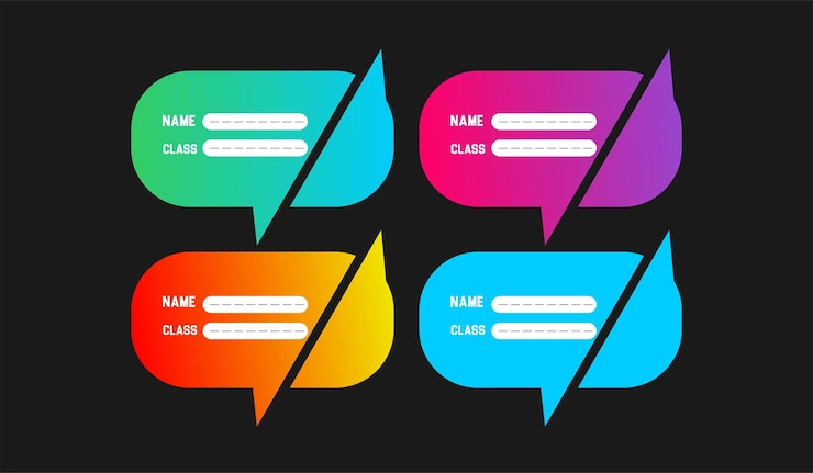 Free Vector notebook labels design gradient minimalist