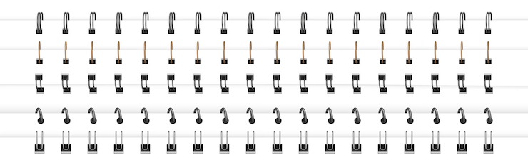 Free Vector notebook spirals, wire steel ring bindings and springs on white