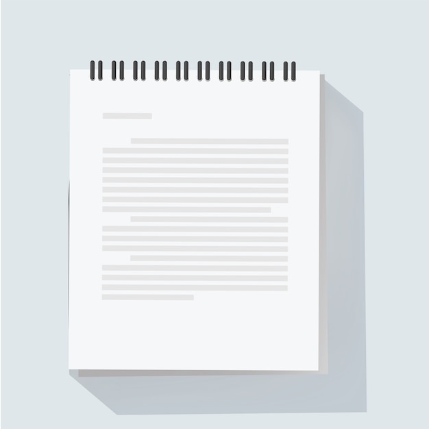 Free vector notepad sheet vector illustration