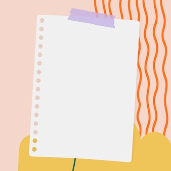Notepaper on a pastel background