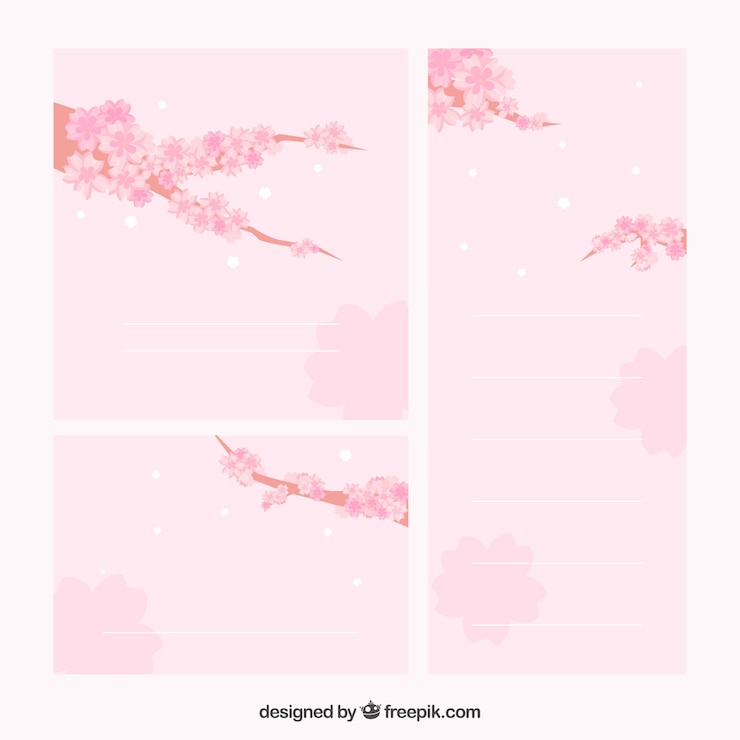 Free Vector notes of branches with flowers