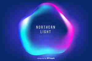 Free vector nothern light with wavy liquid shape