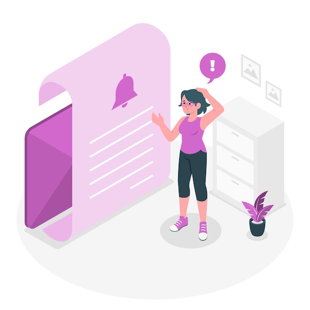 Free vector notify concept illustration