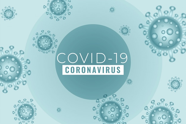 Vettore gratuito il nuovo coronavirus covid19 ha diffuso il disegno di sfondo di epidemia