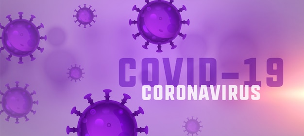 Novel covid-19 coronavirus disegno pandemico diffuso banner