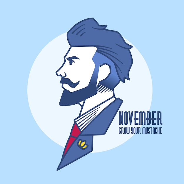 November concept in flat design