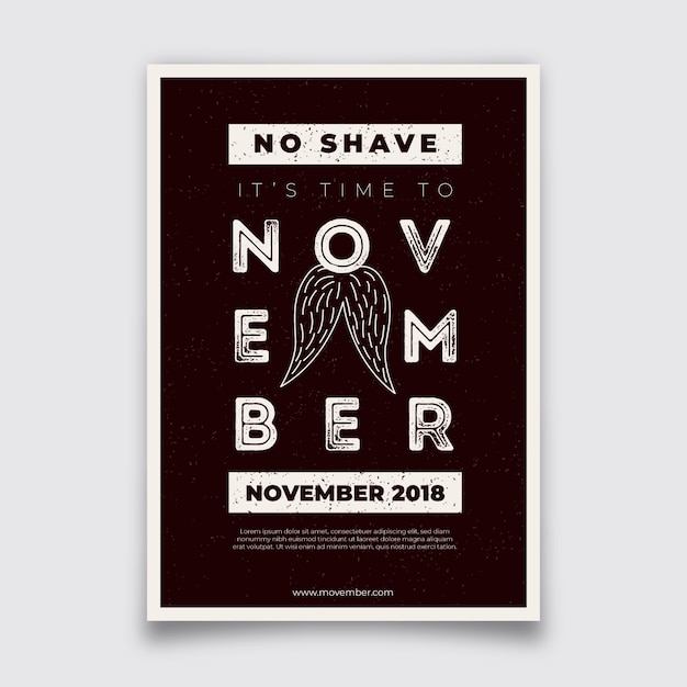 Бесплатное векторное изображение Ноябрьский плакат