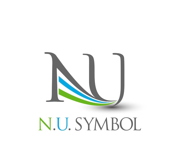 NU Logo Branding Identity Corporate Vector Logo Design