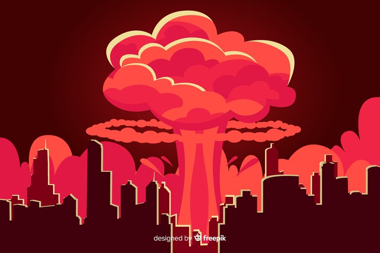 무료 Vector 핵 폭발 그림 만화 스타일