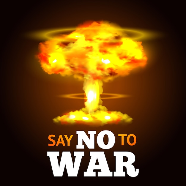 Плакат ядерного взрыва